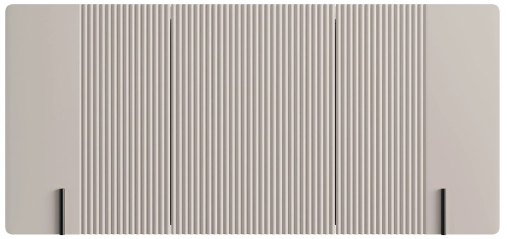 Comodă suspendată Malmi 150 cm cu trei uși - cașmir / negru