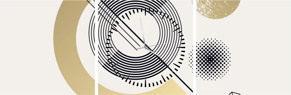 Tablou - Forme geometrice N⁰2 (cu ceas) (90x30 cm)