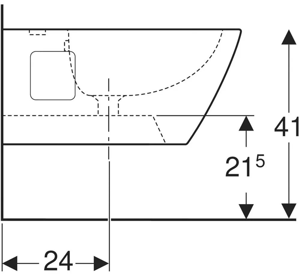 Bideu suspendat, 540x350 mm, alb Alb