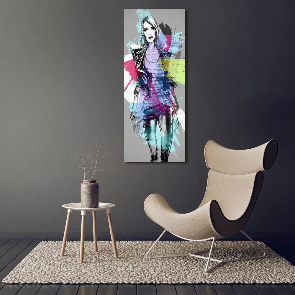 Tablou din Sticlă Abstracție femeie