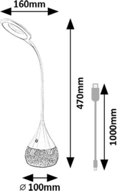 Lampă LED RGB dimabilă de masă Rabalux 74248 VIVTER LED/4W/230V alb