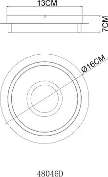 Globo 48046D - Plafonieră LED ZARA, 8W, 230V, 3000K, Ø 16 cm