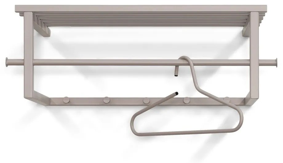 Cuier de perete taupe cu raft din metal 76 cm Marco – Spinder Design