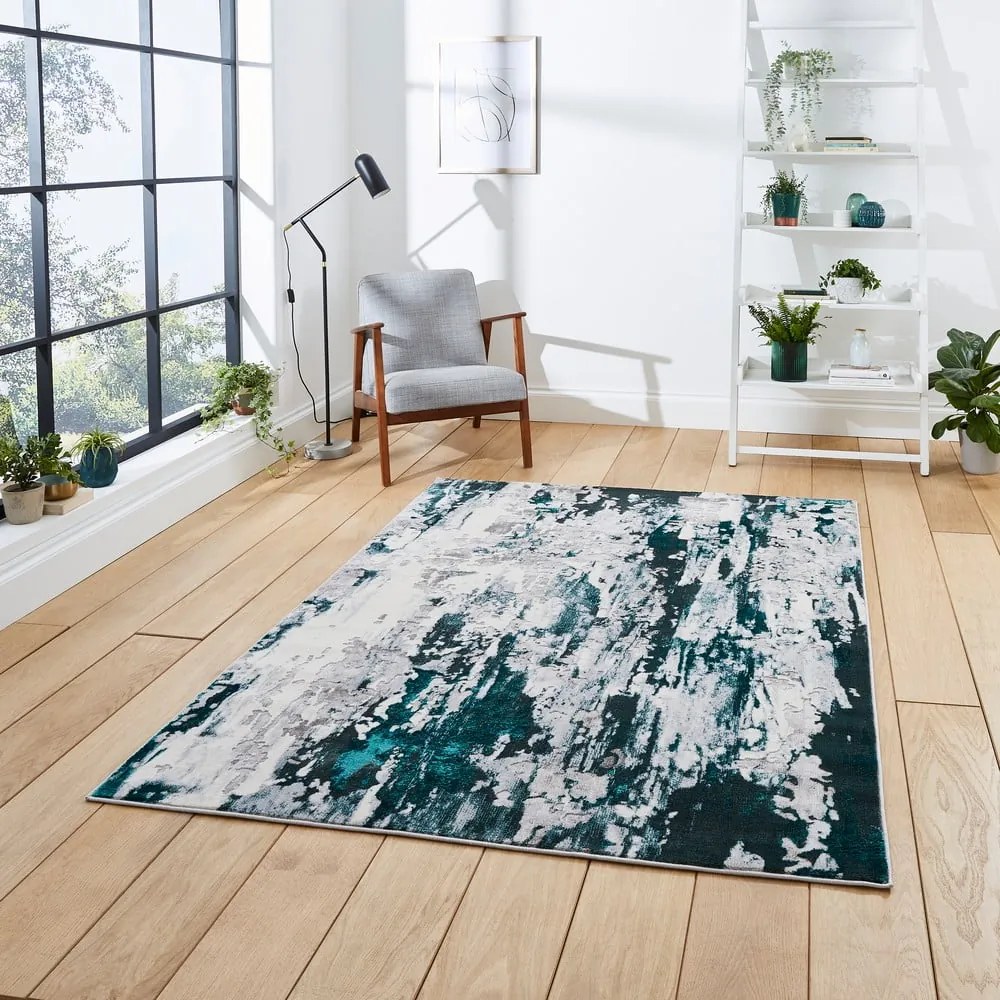 Covor Think Rugs Apollo, 120 x 170 cm, gri-verde