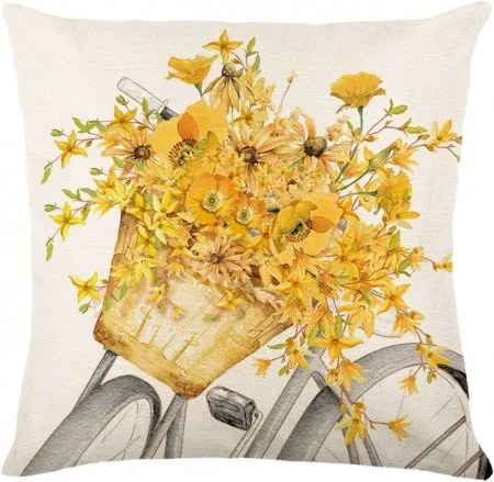 Husa de perna din in VELOBLOOM 45x45 cm, crem