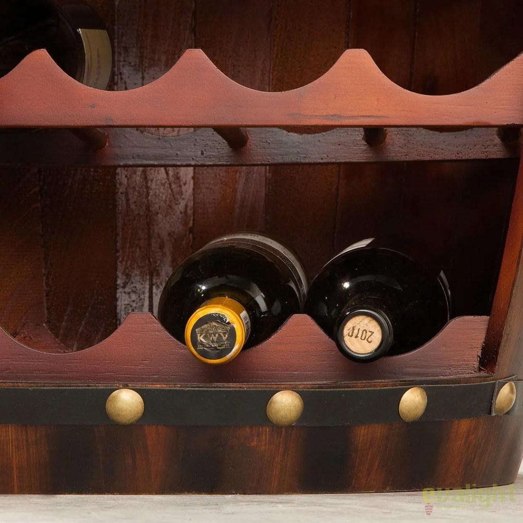 Raft pentru sticle- Bar design colonial Chateau 80cm coffee