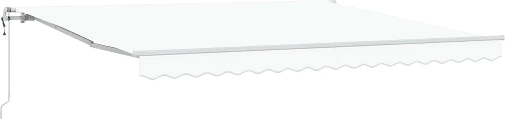 vidaXL Cort electric retractabil Alb 400 × 300 cm