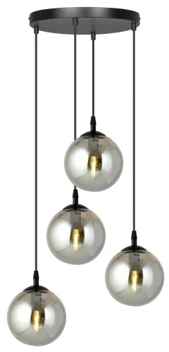 Lustră pe cablu COSMO 4xE14/10W/230V d. 40 cm negru/gri