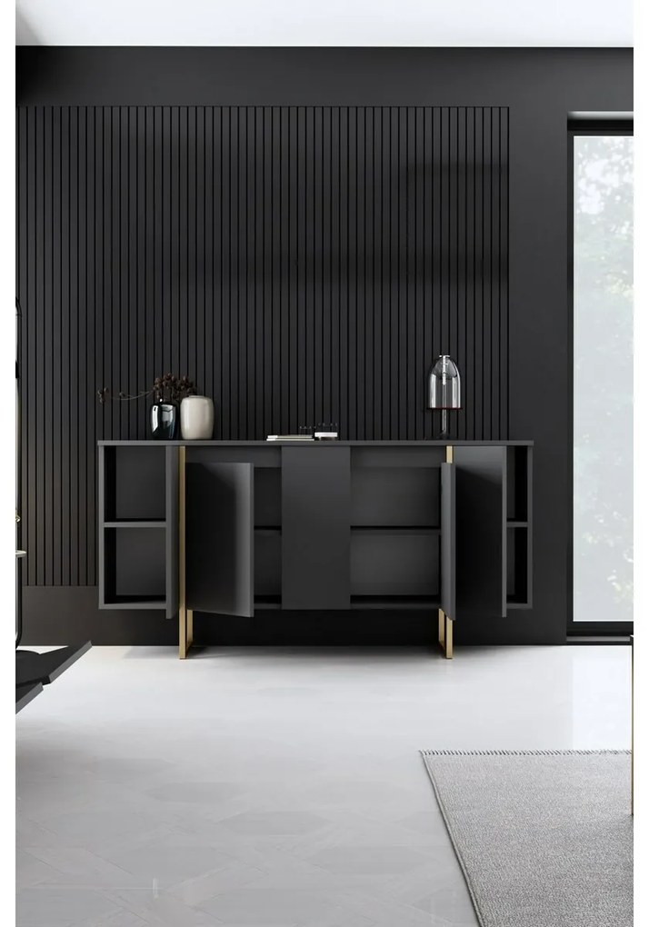 Dulap Luxe Anthracite and Gold