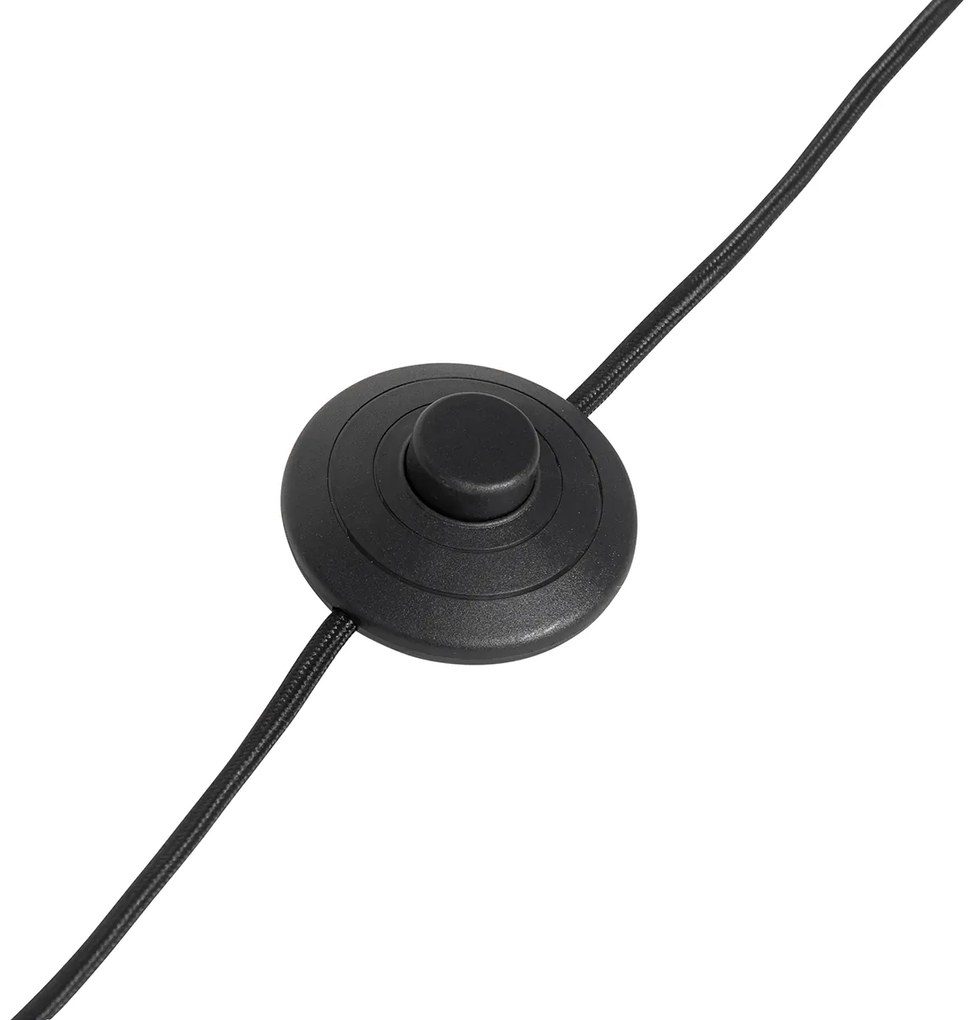 Lampa de podea aurie cu sticlă opala cu 3 lumini reglabile - Anouk