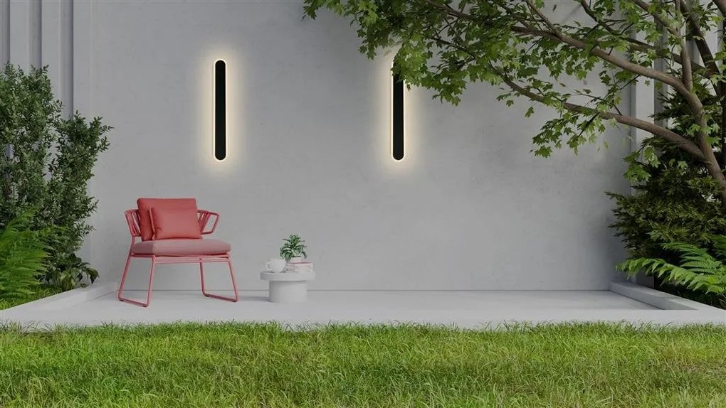Aplica de perete lumina ambientala exterior Bordo LED, H-60cm