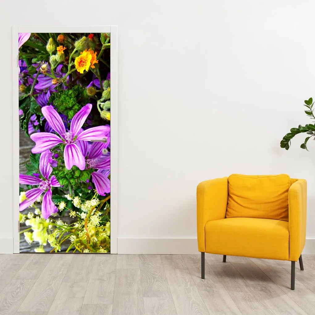 Fototapet pentru ușă - Flori de câmp (95x205cm)