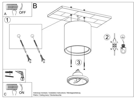 Sollux SL.0841 - Spot KALU 1xGU10/ES111/40W/230V
