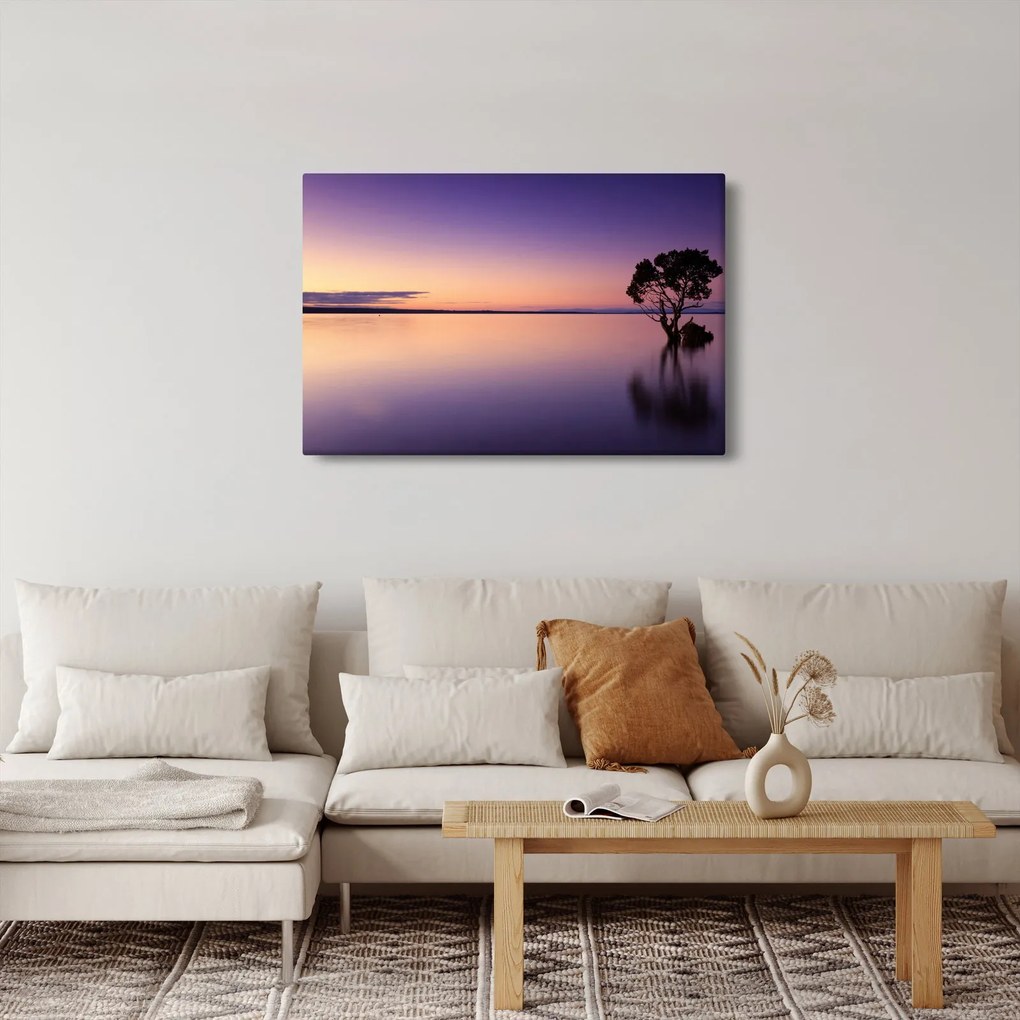 Tablou cu nivelul apei la răsăsrit de soare (90x60 cm)