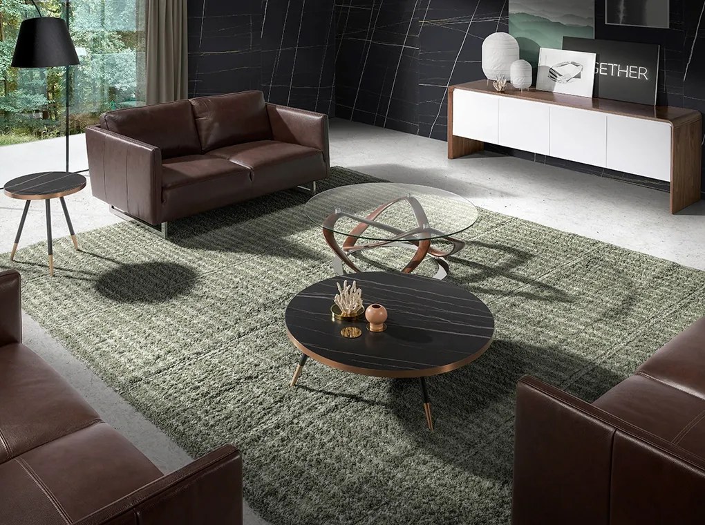 Masuta de cafea eleganta design LUX Marble, 90cm