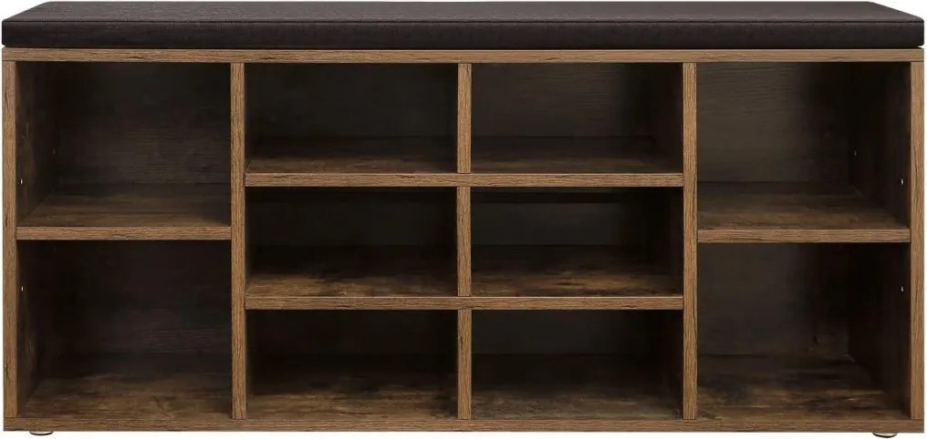 Banca cu spatiu de depozitare TAYLOR 104x30x48 cm, maro rustic