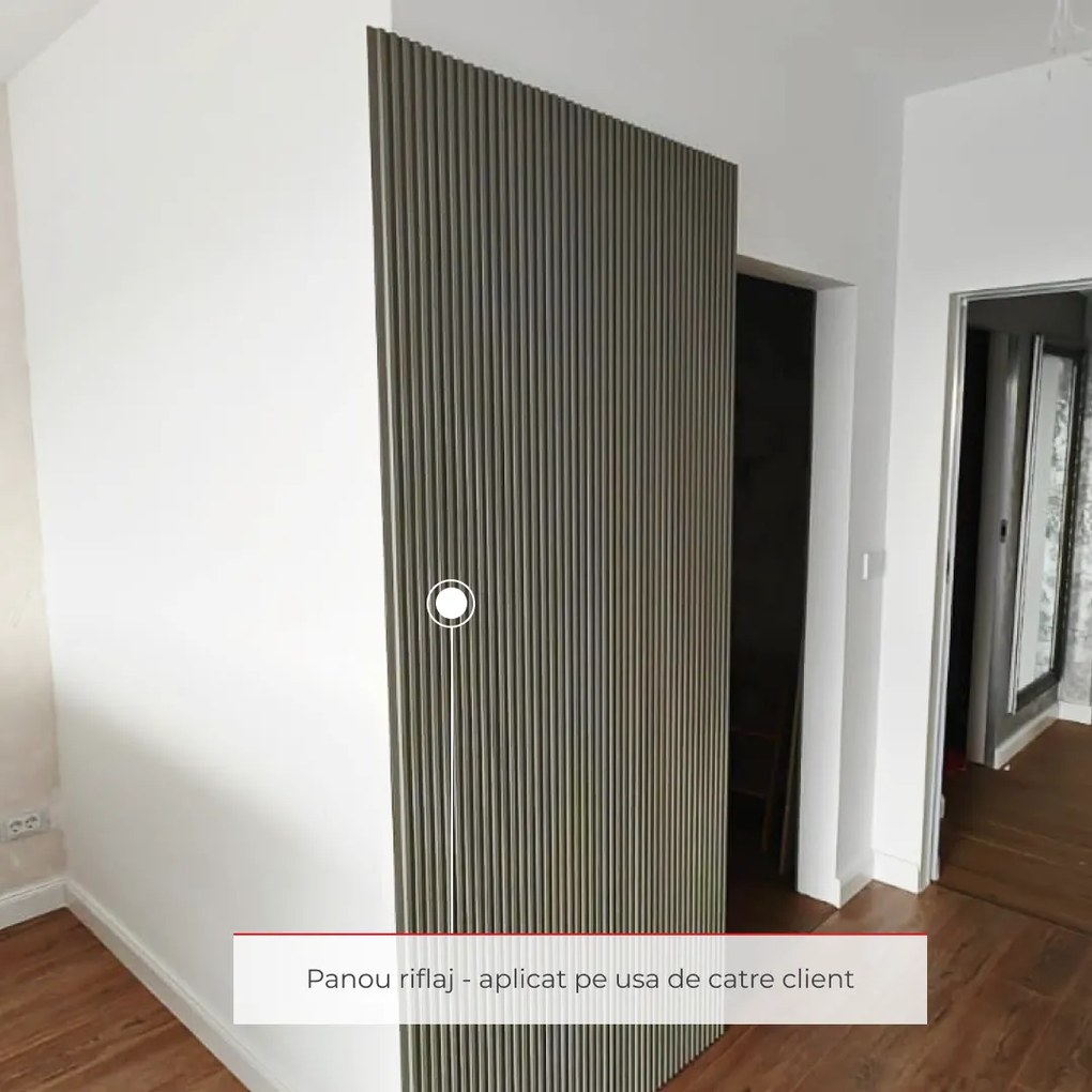 Usa de interior glisanta Porta Efekt cu sistem ascuns de glisare 1144x2230, 880 x 2060, ST / DR, Gladstone /  Halifax, Stejar Scandinav