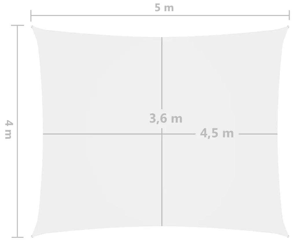 Panza de parasolar, alb, 4x5 m, tesatura oxford, dreptunghiular Alb, 4 x 5 m