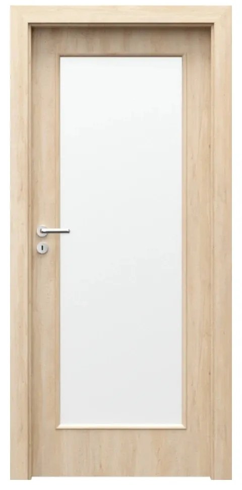 Usa Interior din MDF Porta Nova Model 2.2 (Culoare: Alb, Toc: Reglabil 10 cm, Maner: Patrat argintiu crom, Dimensiune: 60 cm)