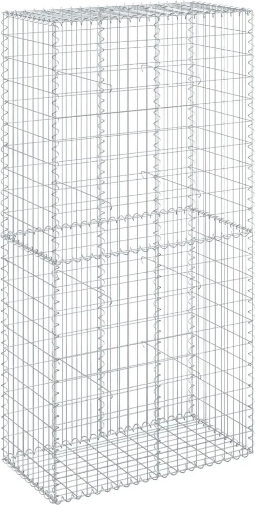 vidaXL Coș gabion cu capac, 100x50x200 cm, fier galvanizat