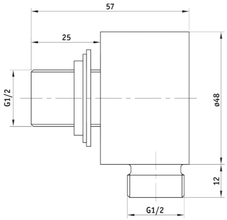 Racord unghiular rotund pentru furtun de dus negru Deante, Cascada Negru