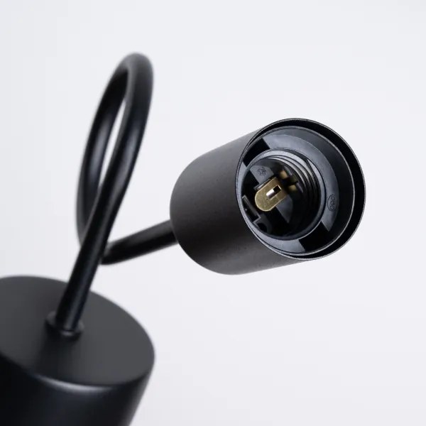 Lampă de perete Sollux SL.1433 LOOP 1xE27/15W/230V negru