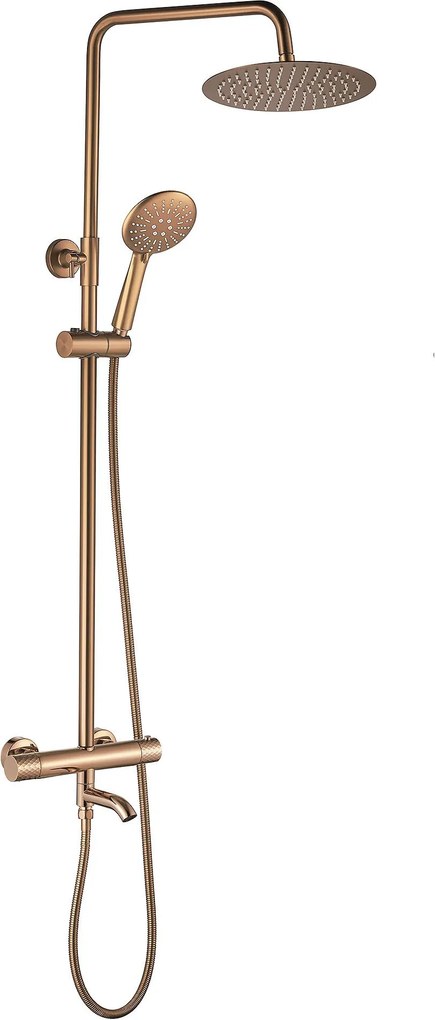 Coloana de dus cu termostat Lungo Diamond Copper
