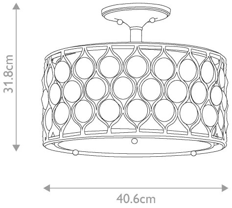 Lustră aplicată Feiss FE-LUCIA-SF LUCIA 3xE27/60W/230V