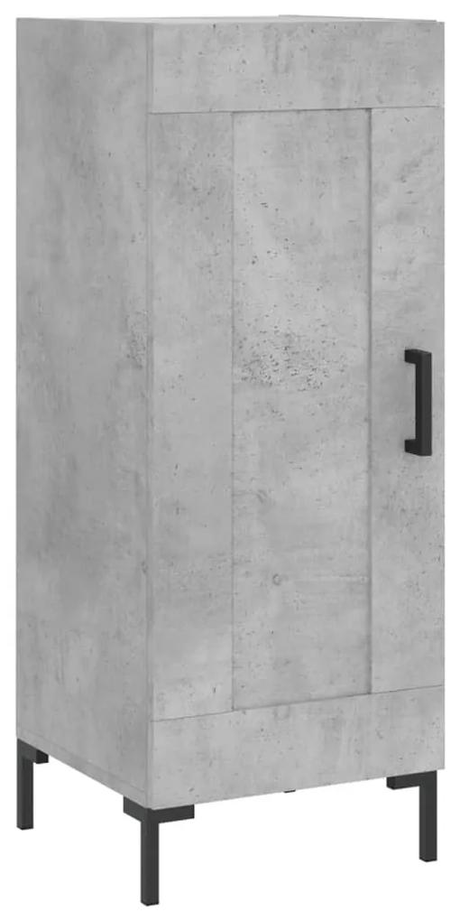 830448 vidaXL Servantă, gri beton, 34,5x34x90 cm, lemn compozit