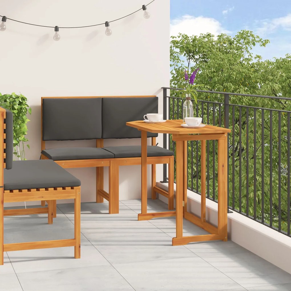 vidaXL Set Bistro de Grădină 3 pcs Maro lemn masiv de acacia
