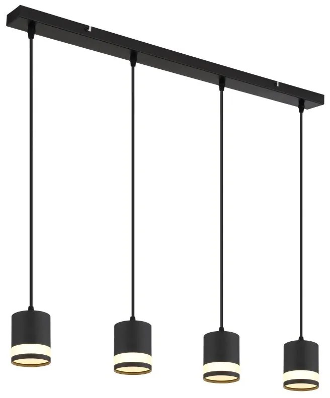 Lustra suspendata cu 4 Spoturi metal negru LUCERO