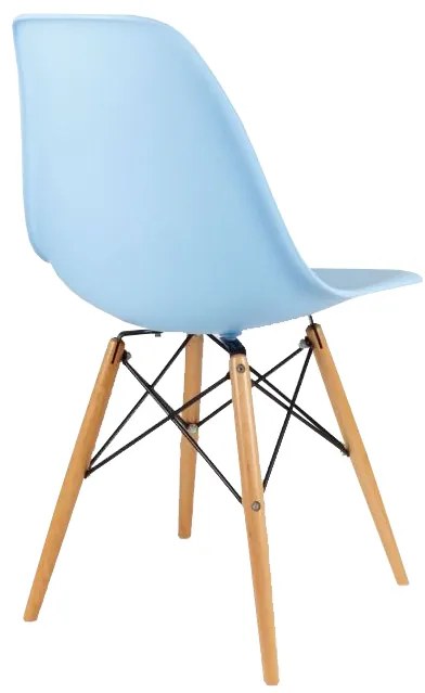 Scaune de sufragerie 4buc albastre, stil scandinav Classic