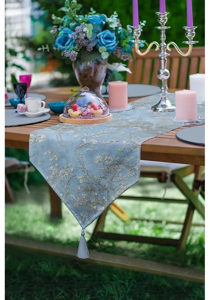 Napron de masă 45x140 cm Blue Spring – Minimalist Cushion Covers