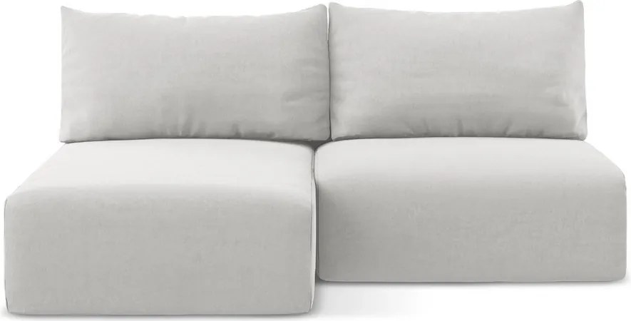 Colțar gri deschis extensibil/cu spațiu de depozitare cu tapițerie din catifea (cu colț pe partea stângă/cu șezlong) Kalena – Makamii