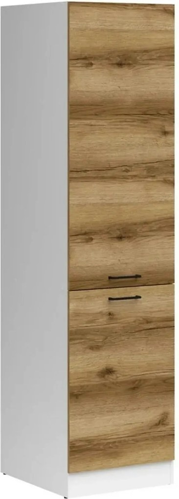 Dulap JUNONA LINE, alb/stejar, PAL, cu 2 usi, 58x50x196 cm