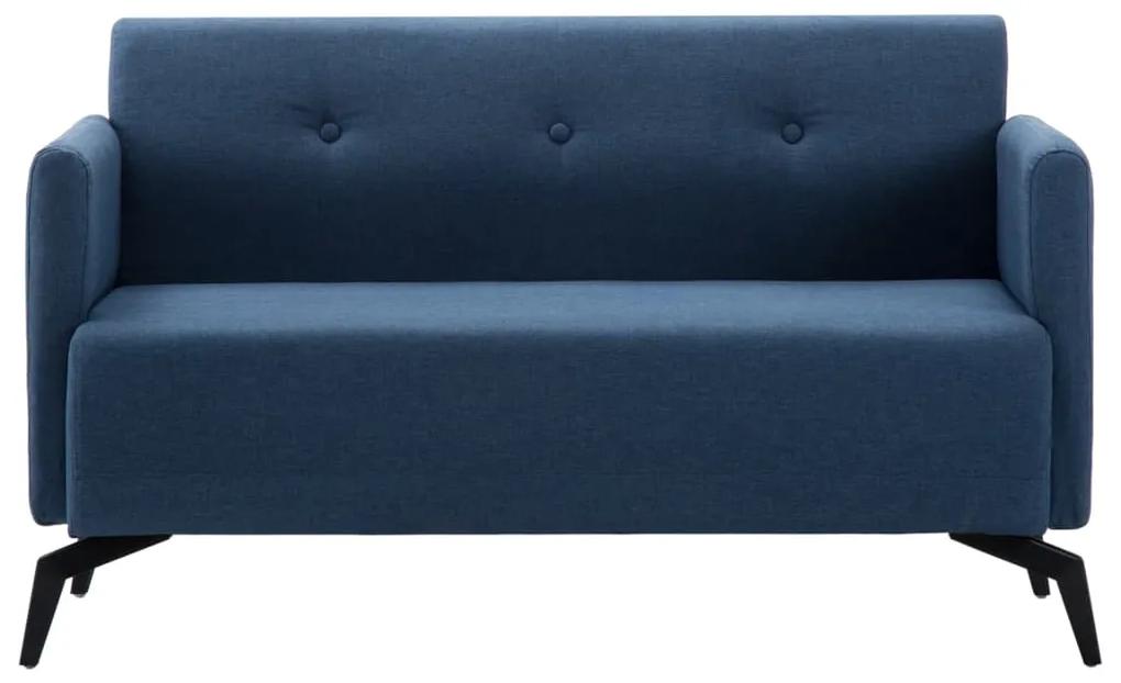 Canapea 2 locuri albastru 115x60x67cm tapiterie material textil Albastru
