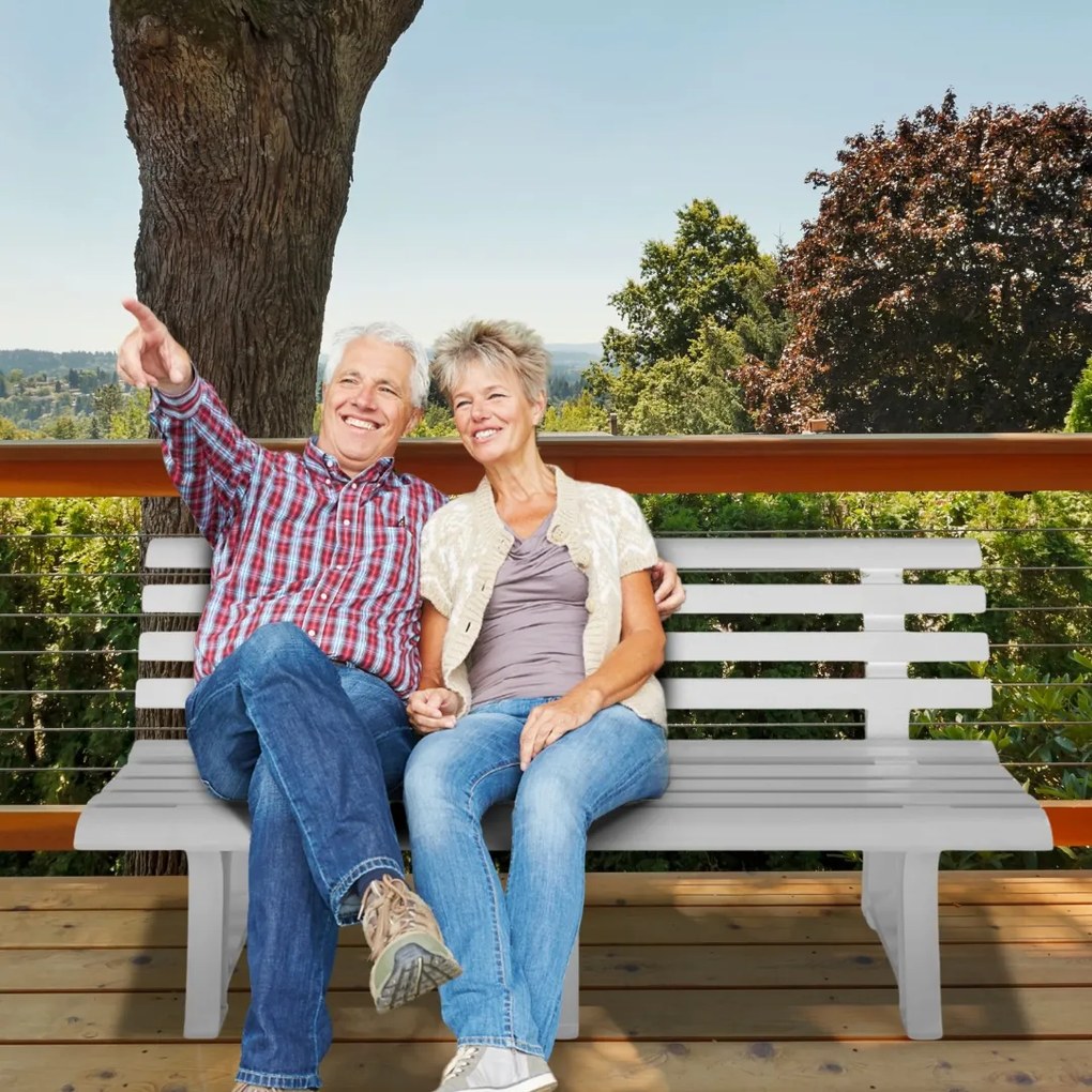 Bancă de grădină ORCHIDEA, 145x49x74cm, alb I.P.A.E-Progarden