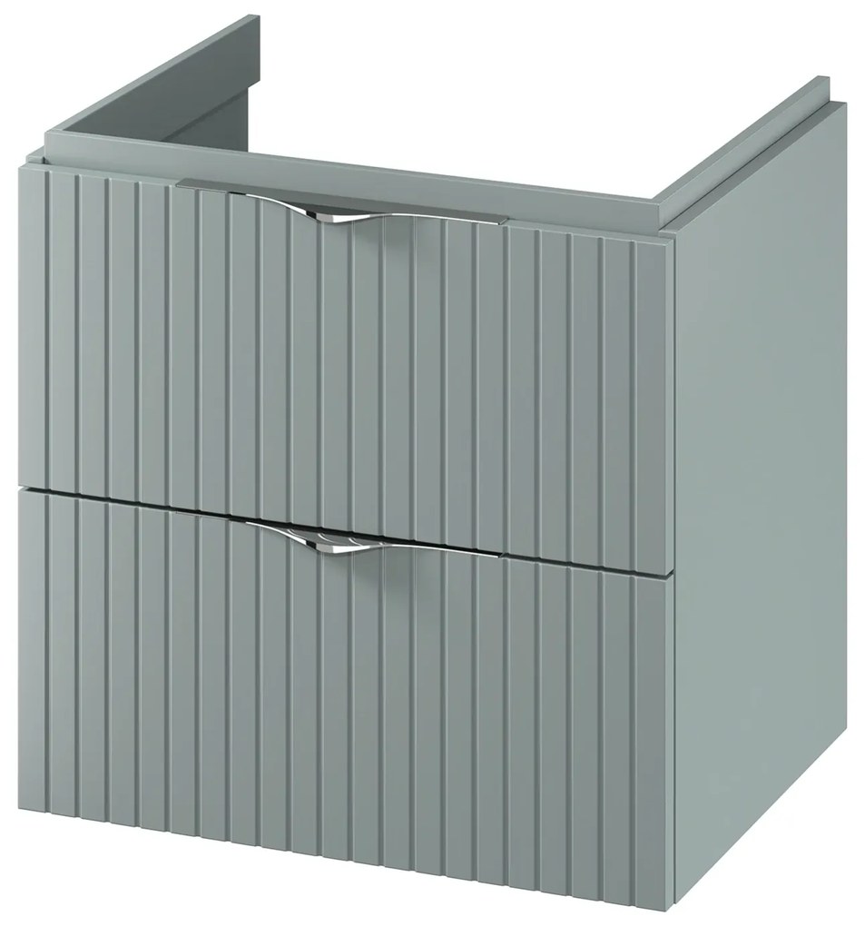 Dulap baie suspendat 60 cm pentru lavoar, fiord mat, MDF, Cersanit Tirso 600x450 mm, Fiord mat
