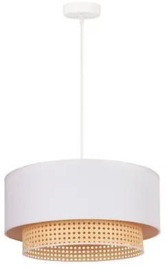 Duolla - Lustră pe cablu BOHO 1xE27/15W/230V d. 45 cm crem/ratan