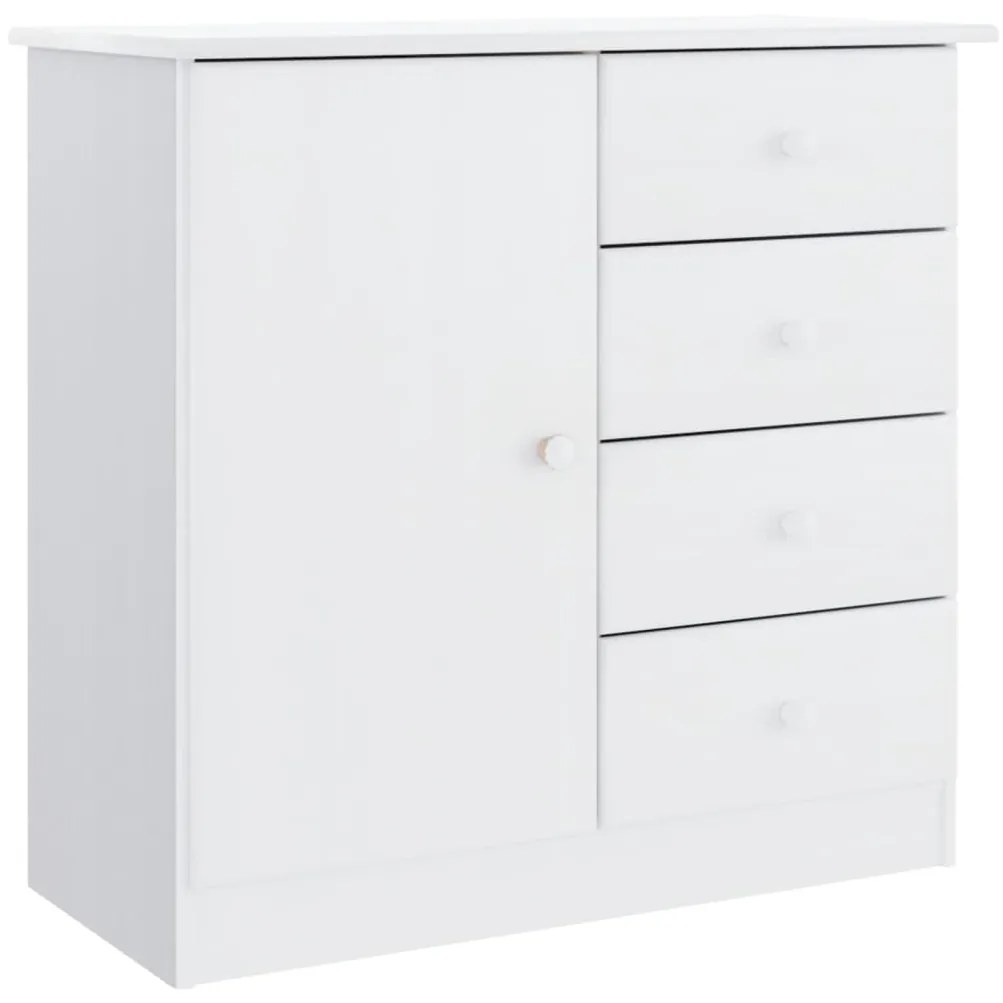 353944 vidaXL Dulap ALTA, alb, 77x35x73 cm, lemn masiv de pin