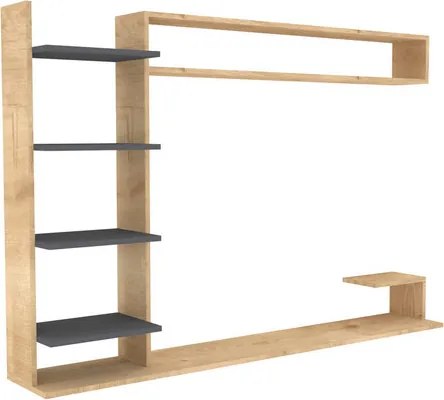 Comoda TV, Hanah Home, Noble, 180x121.8x29.6 cm, Safir / Antracit