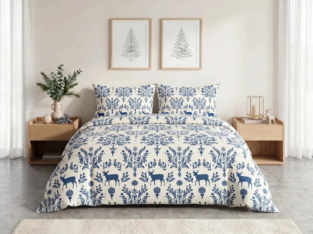 Lenjerie de pat din bumbac NORDIC HARMONY cu model Dimensiune lenjerie de pat: 70 x 90 cm | 140 x 220 cm