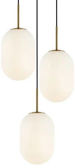 Lustră pe cablu ALIAS 3xE14/40W/230V auriu