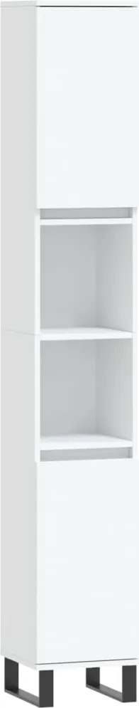 vidaXL Dulap de baie, alb, 30x30x190 cm, lemn prelucrat