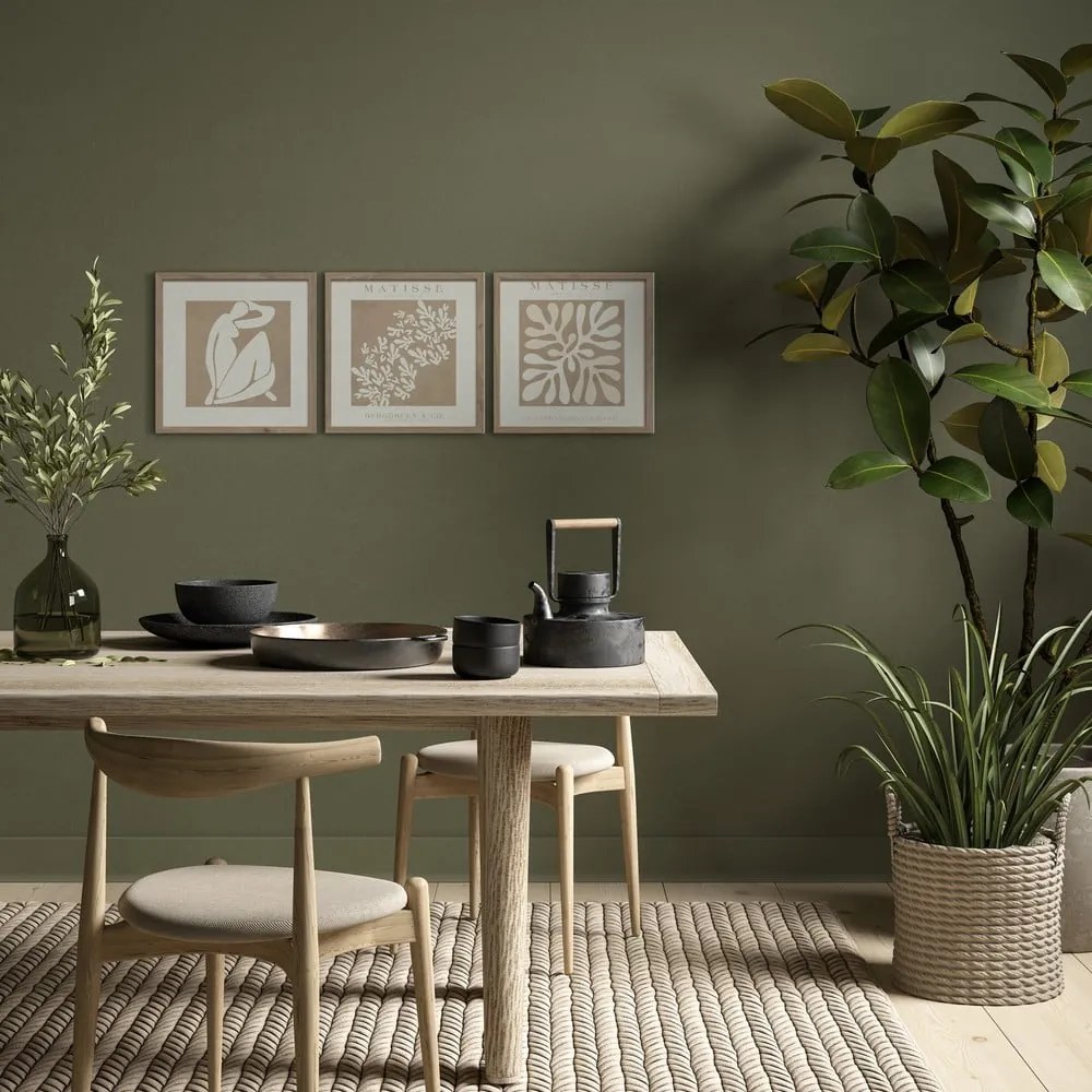 Tablouri 3 buc. 30x30 cm Matisse – Styler