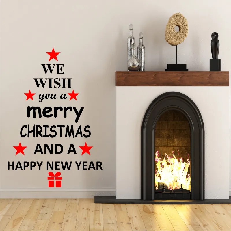 Sticker decorativ We Wish You a Merry Christmas