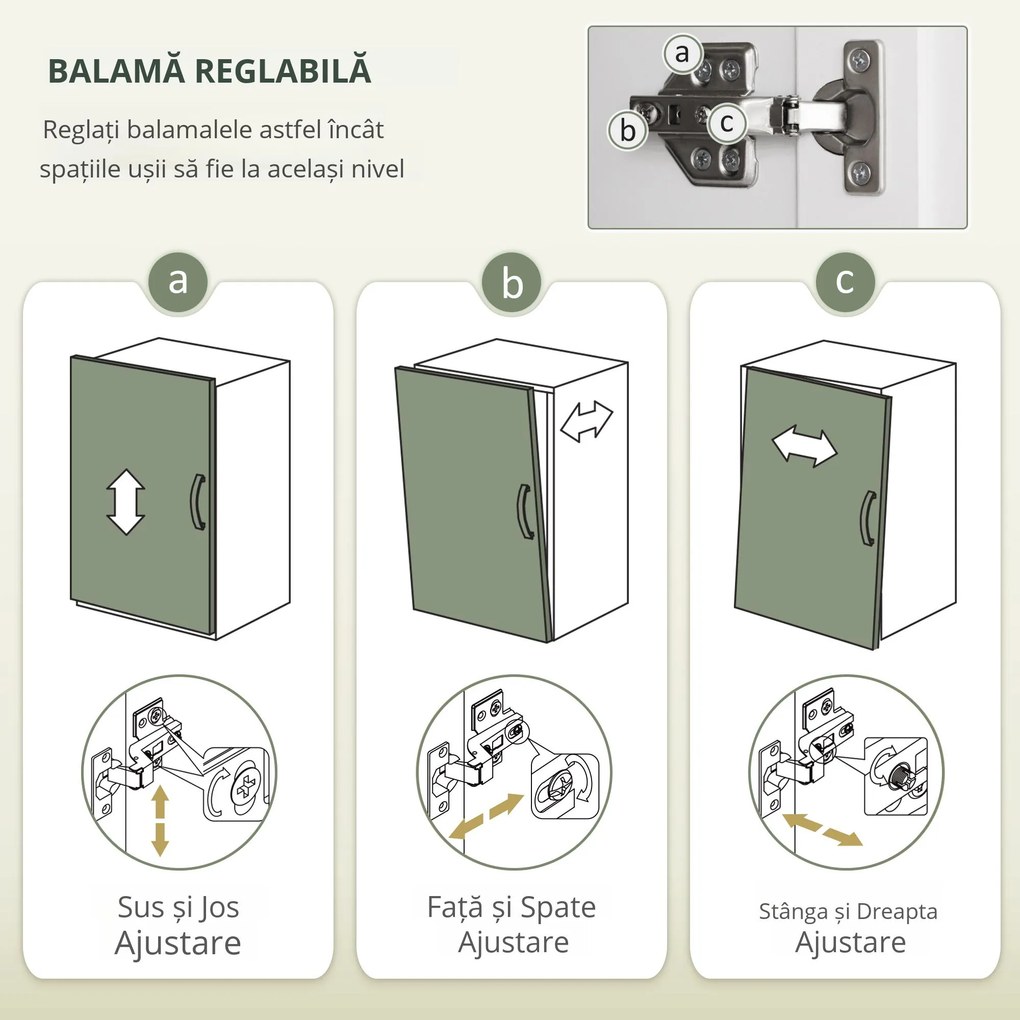 HOMCOM Dulap Suspendat de Bucătărie Albastru din Lemn Spațiu Amplu de Stocare 101x39x180cm Design Modern | Aosom Romania