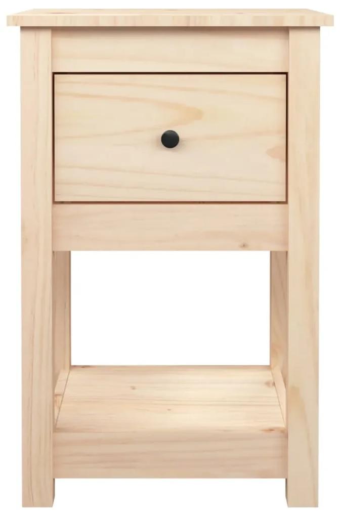 Noptiere, 2 buc., 40x35x61,5 cm, lemn masiv de pin 2, Maro, 1