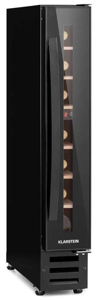 Vinovilla 7, built-in, Uno Onyx, frigider incorporabil pentru vin, sticla neagra, otel inoxidabil