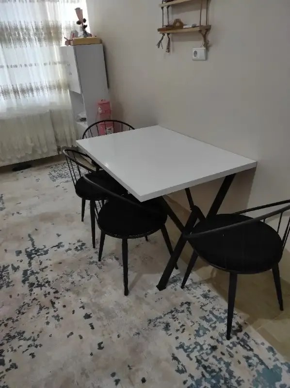 Masa bucatarie  texturata, Alb,120x80x75 cm, 30409